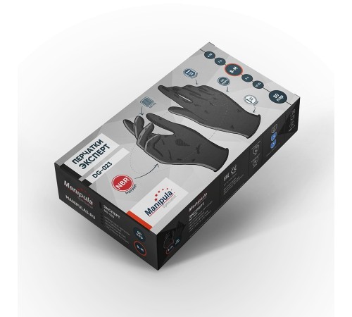 Перчатки Manipula Specialist® Эксперт (нитрил 0,10мм, упак. 50пар), DG-023 Перчатки Manipula Specialist® Эксперт (нитрил 0,10мм, упак. 50пар), DG-023