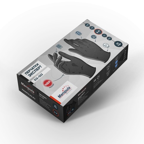 Перчатки Manipula Specialist® Эксперт (нитрил 0,10мм, упак. 50пар), DG-023 Перчатки Manipula Specialist® Эксперт (нитрил 0,10мм, упак. 50пар), DG-023