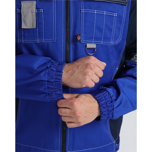 Костюм Вектрон-1 (тк.Смесовая,240) брюки, васильковый/т.синий/серый