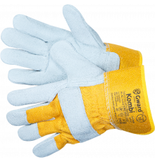 Kombi Перчатки комбинированные из спилка серого цвета Kombi Перчатки комбинированные из спилка серого цвета