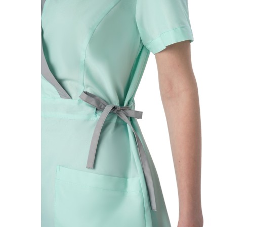 Костюм женский Симпл-001 (тк.Смесовая,120) MedLine, серый/мятный Костюм женский Симпл-001 (тк.Смесовая,120) MedLine, серый/мятный