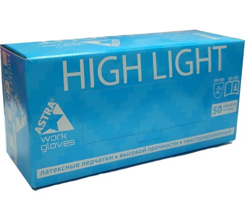 ASTRA High Light Перчатки латексные неопудренные ASTRA High Light Перчатки латексные неопудренные