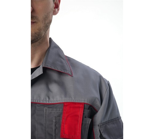 Костюм Союз-Профессионал-1 IMP (тк.Смесовая,240) брюки, т.серый/св.серый/красный Костюм Союз-Профессионал-1 IMP (тк.Смесовая,240) брюки, т.серый/св.серый/красный