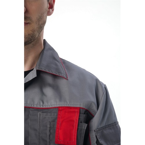 Костюм Союз-Профессионал-1 IMP (тк.Смесовая,240) брюки, т.серый/св.серый/красный Костюм Союз-Профессионал-1 IMP (тк.Смесовая,240) брюки, т.серый/св.серый/красный