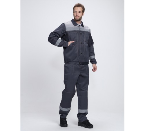 Костюм Лигор-1 СОП NEW (тк.Смесовая,210) брюки, т.серый/св.серый Костюм Лигор-1 СОП NEW (тк.Смесовая,210) брюки, т.серый/св.серый