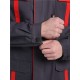 Костюм для ИТР СОП UZ (тк.Саржа,250) брюки, т.серый/красный