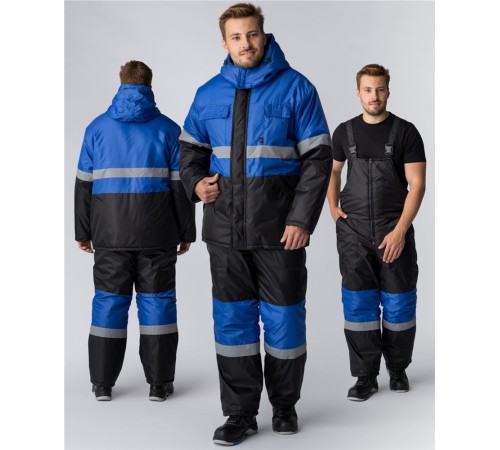 Костюм зимний Мегрес-2 СОП (тк.OxLine,90) п/к, васильковый/черный Костюм зимний Мегрес-2 СОП (тк.OxLine,90) п/к, васильковый/черный