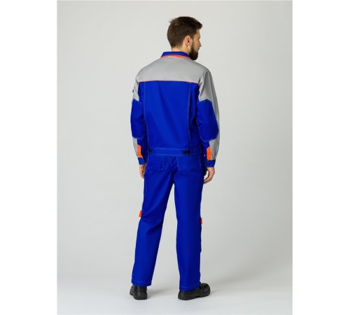 Костюм Союз-Профессионал-2 (тк.Балтекс,240) п/к, васильковый/св.серый/оранжевый Костюм Союз-Профессионал-2 (тк.Балтекс,240) п/к, васильковый/св.серый/оранжевый