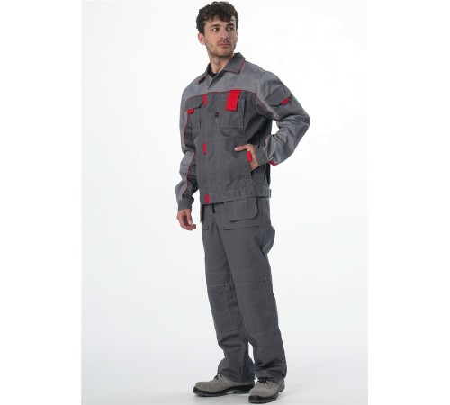 Костюм Союз-Профессионал-1 IMP (тк.Смесовая,240) брюки, т.серый/св.серый/красный Костюм Союз-Профессионал-1 IMP (тк.Смесовая,240) брюки, т.серый/св.серый/красный