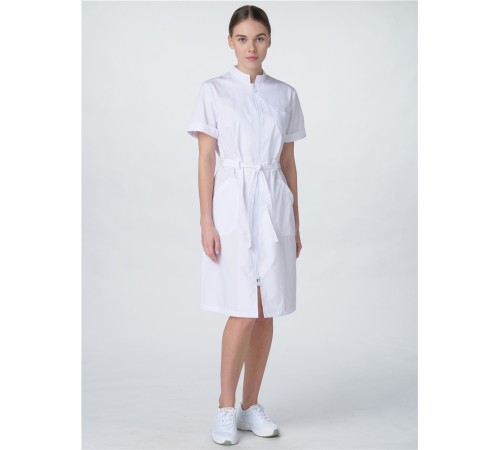 Халат женский Сансара-005 (тк.Смесовая,160) MedLine, белый Халат женский Сансара-005 (тк.Смесовая,160) MedLine, белый