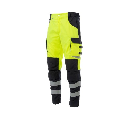 Брюки сигнальные Brodeks KS309, цвет жёлтый, чёрный Брюки сигнальные Brodeks KS309, цвет жёлтый, чёрный