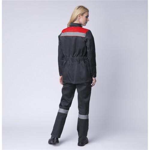 Костюм женский Весна-2 СОП NEW (тк.Смесовая,210) п/к, т.серый/красный Костюм женский Весна-2 СОП NEW (тк.Смесовая,210) п/к, т.серый/красный