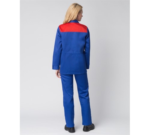 Костюм женский NEW (тк.Смесовая,210) брюки, васильковый/красный Костюм женский NEW (тк.Смесовая,210) брюки, васильковый/красный
