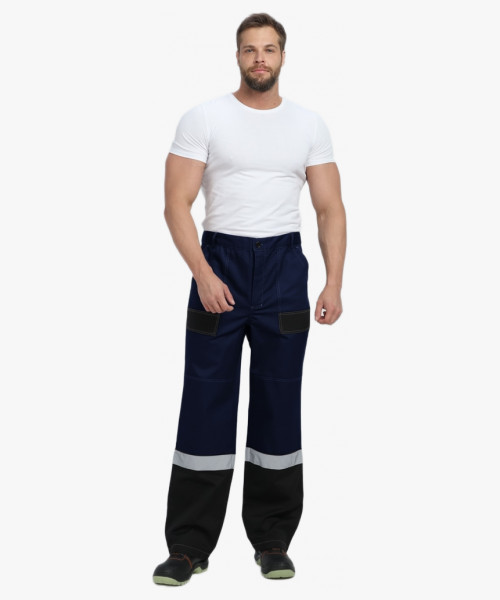 Костюм Виват-1 Премиум CH МВО (тк.Смесовая,240) брюки, т.синий/черный/васильковый