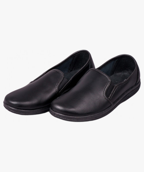 Туфли мужские нат.кожа ПВХ, черный