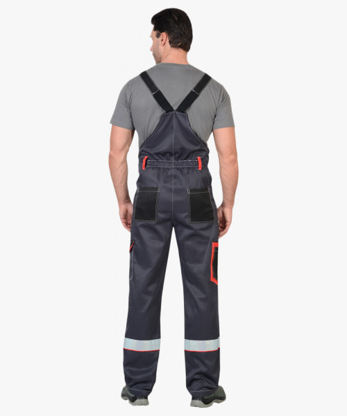 Костюм СИРИУС-ПОЛИНОМ куртка, п/к, темно-серый со светло-серым, черным, красным и СОП