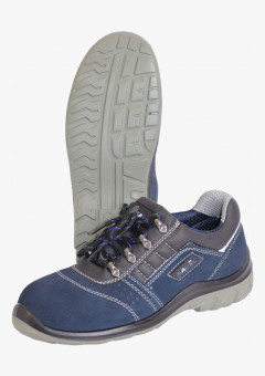 Полуботинки УНИВЕРСАЛ, замша (синие), ПУ-ПУ