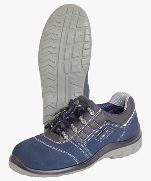 Полуботинки УНИВЕРСАЛ, замша (синие), ПУ-ПУ