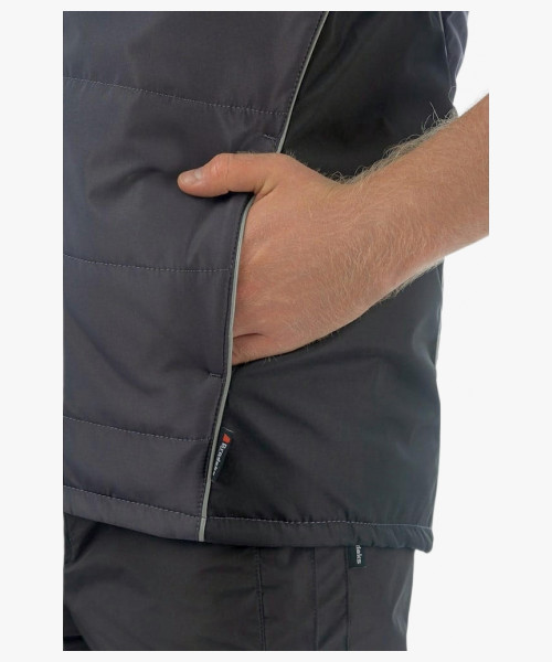 Жилет утеплённый Brodeks KW101, цвет серый, чёрный