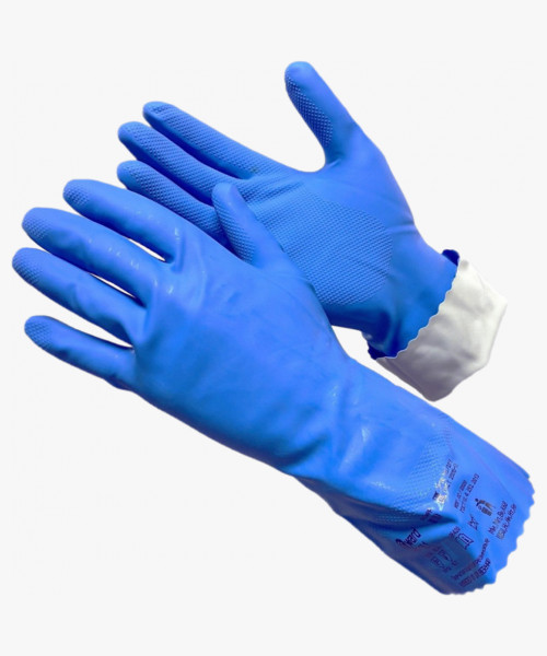 Перчатки Gward КЩС из латекса синего цвета, Silver1