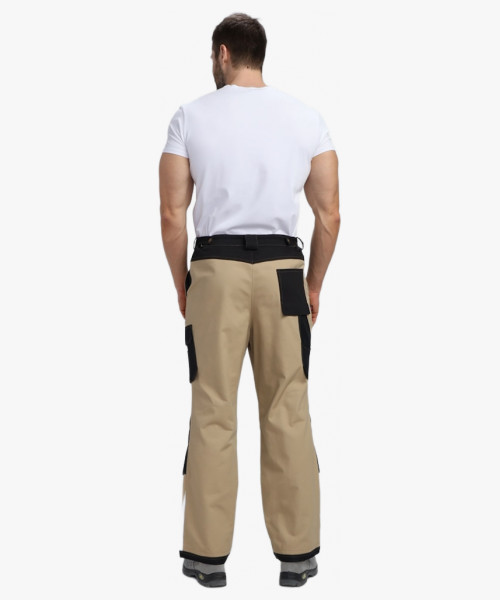 Брюки Милан CH (тк.Смесовая,260), бежевый/черный