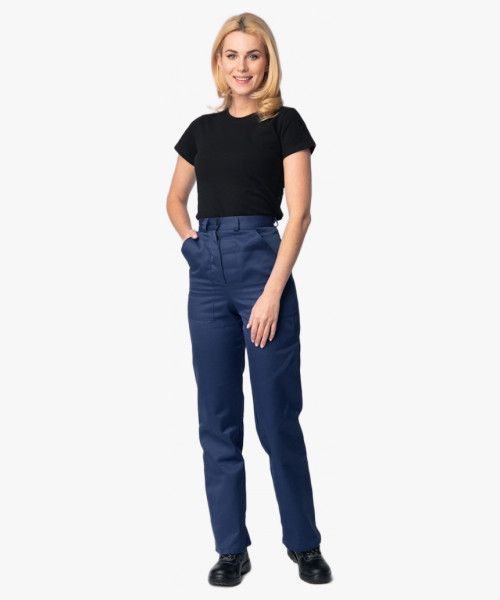 Костюм женский NEW (тк.Смесовая,210) брюки, т.синий/васильковый