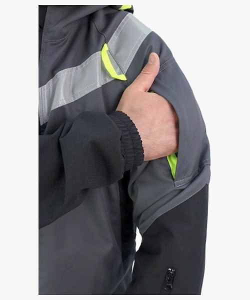 Комбинезон летний мужской Brodeks KS503, цвет серый, чёрный