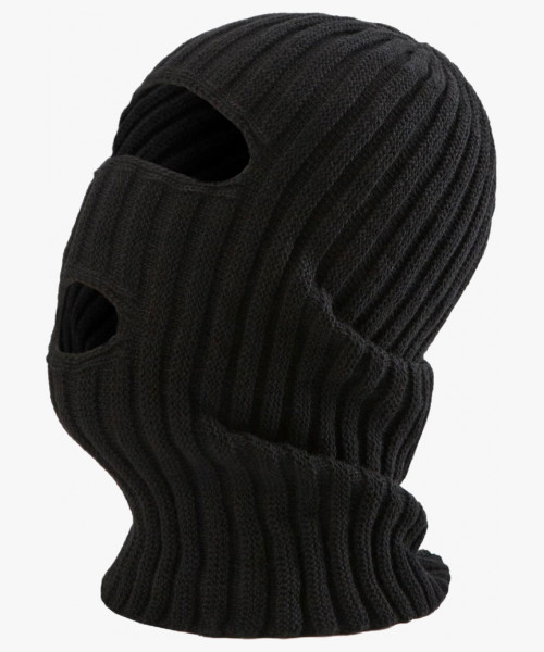 Шапка-маска черная трикотажная 100% акрил, цена за 1 шт. (х10х200)