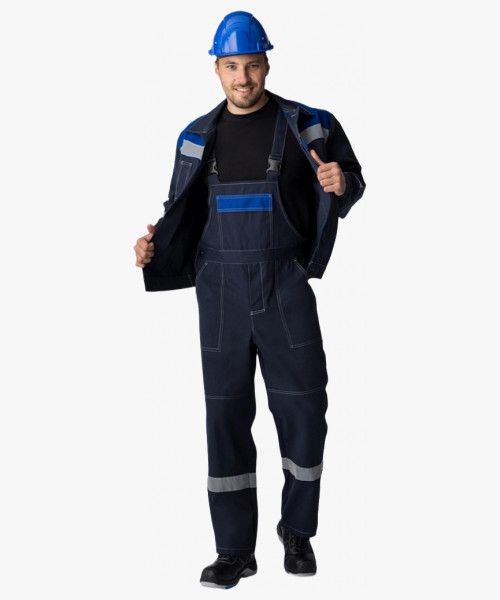 Костюм Липецк СОП (тк.Смесовая,260) п/к, т.синий/васильковый