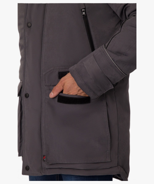 Куртка зимняя Аляска-Люкс (тк.Карелия), серый