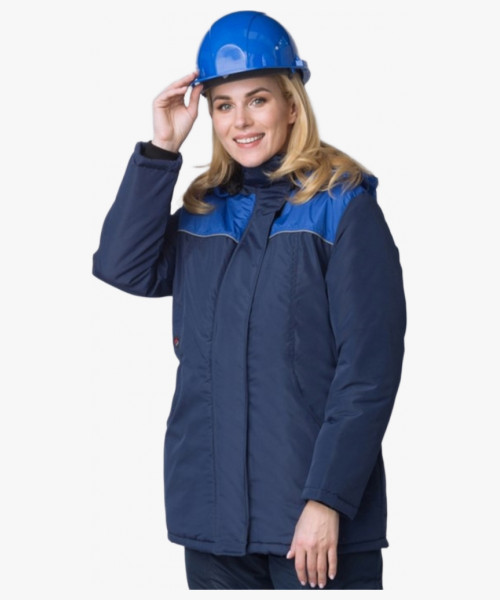 Куртка зимняя женская Сакрин (тк.Таслан,135), т.синий/васильковый