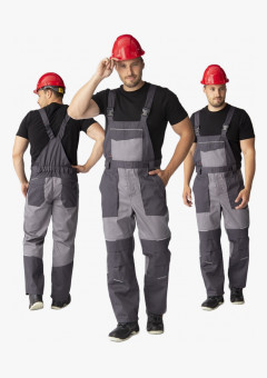 Полукомбинезон Лидер IMP (тк.Смесовая,240), т.серый/св.серый