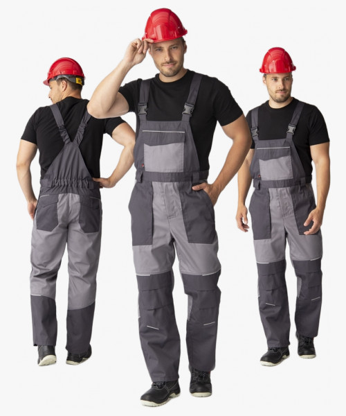 Полукомбинезон Лидер IMP (тк.Смесовая,240), т.серый/св.серый