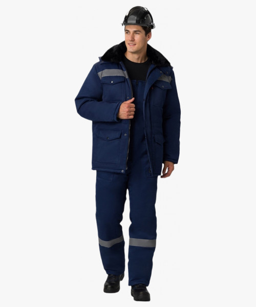 Костюм зимний Мастер (Смесовая, 210) п/к, темно-синий