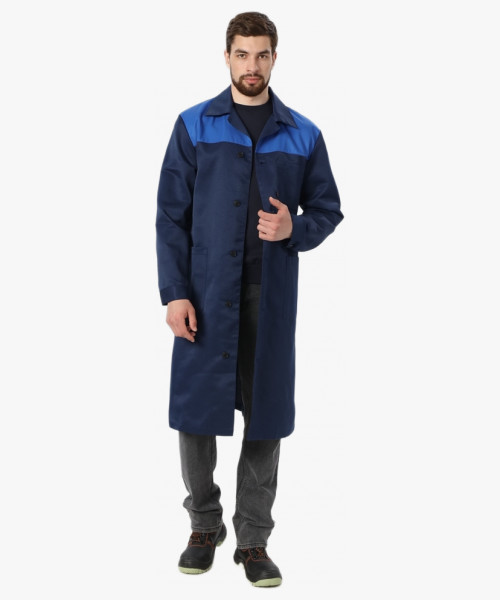 Халат Лигор (тк.Смесовая,210), т.синий/васильковый