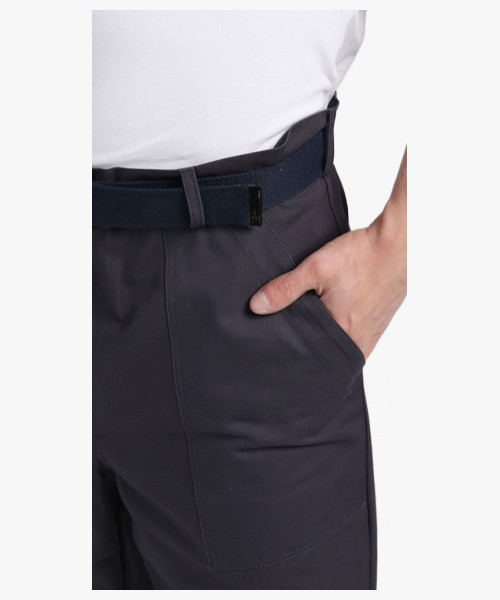 Костюм Итрорис-1 СОП (тк.Саржа,250) брюки, т.серый/красный