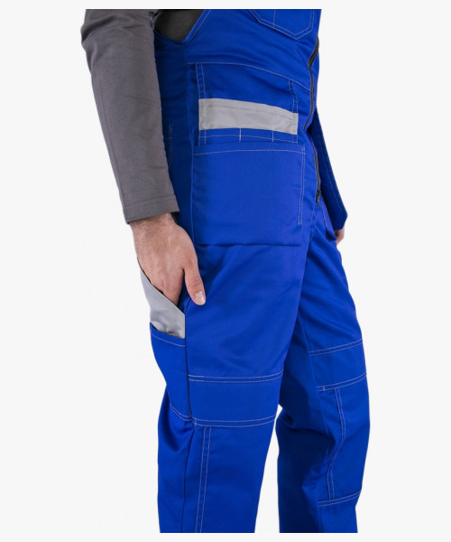 Костюм Союз-Профессионал-2 (тк.Балтекс,240) п/к, васильковый/св.серый/оранжевый