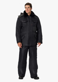 Костюм зимний для Охранника (тк.Оксфорд) п/к, черный