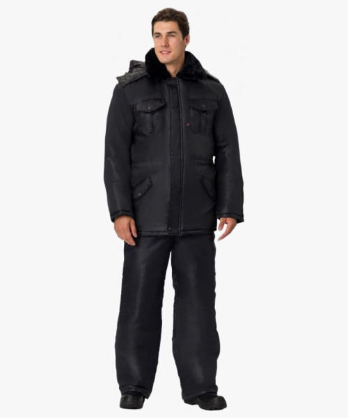 Костюм зимний для Охранника (тк.Оксфорд) п/к, черный