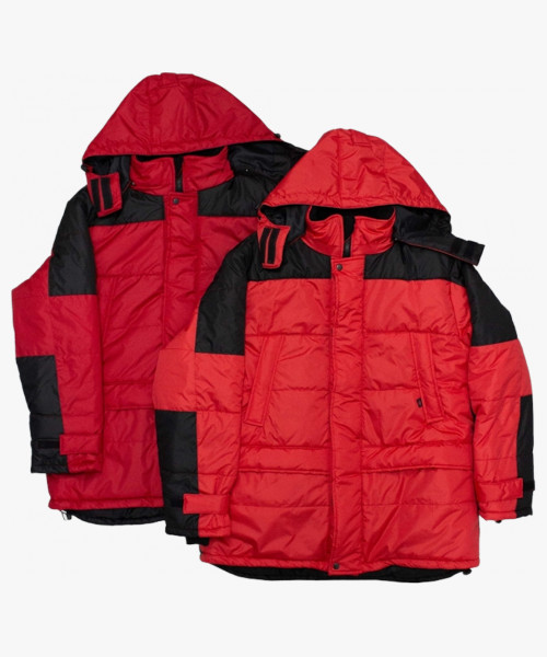 Куртка зимняя Европа (Дюспо), красный/черный