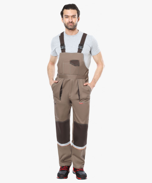 Костюм СИРИУС-РОДОС куртка, полукомбинезон св.коричневый с т.коричневым