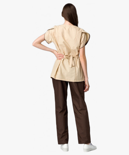 Костюм женский Мокко (тк.ТиСи,120), коричневый/бежевый