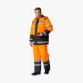 Костюм зимний для дорожника (тк.Оксфорд) брюки, оранжевый/черный