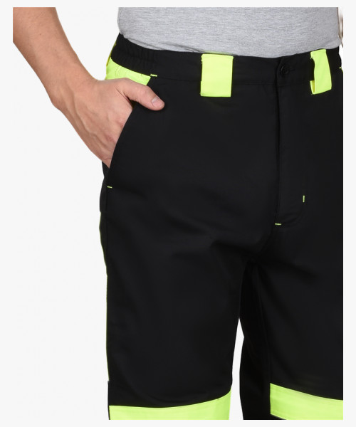 Костюм СИРИУС-ОНИКС куртка, брюки черный с лимонным