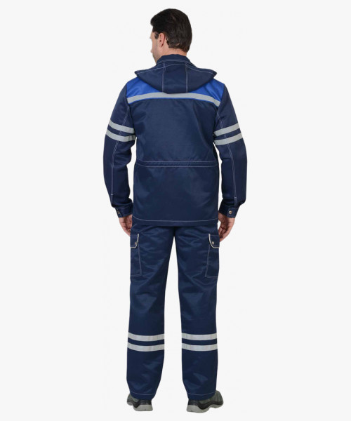 Костюм СИРИУС-ЛИДЕР куртка, п/к т.синий с васильком и молочным, СОП