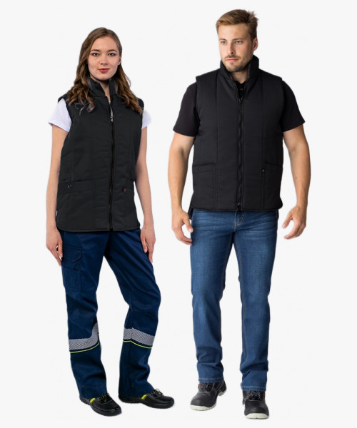 Жилет утепленный Универсальный (тк.Смесовая,210), черный