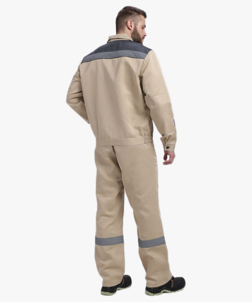 Костюм Лигор-2 СОП (тк.Смесовая,210) п/к, бежевый/т.серый