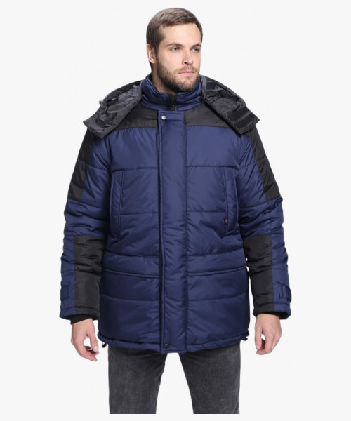 Куртка зимняя Европа (Дюспо), темно-синий/черный