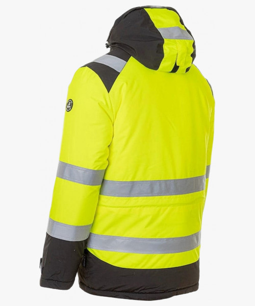 Куртка-парка сигнальная зимняя Brodeks KW217, цвет жёлтый, чёрный