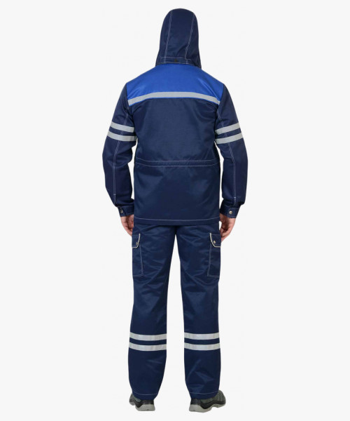 Костюм СИРИУС-ЛИДЕР куртка, п/к т.синий с васильком и молочным, СОП